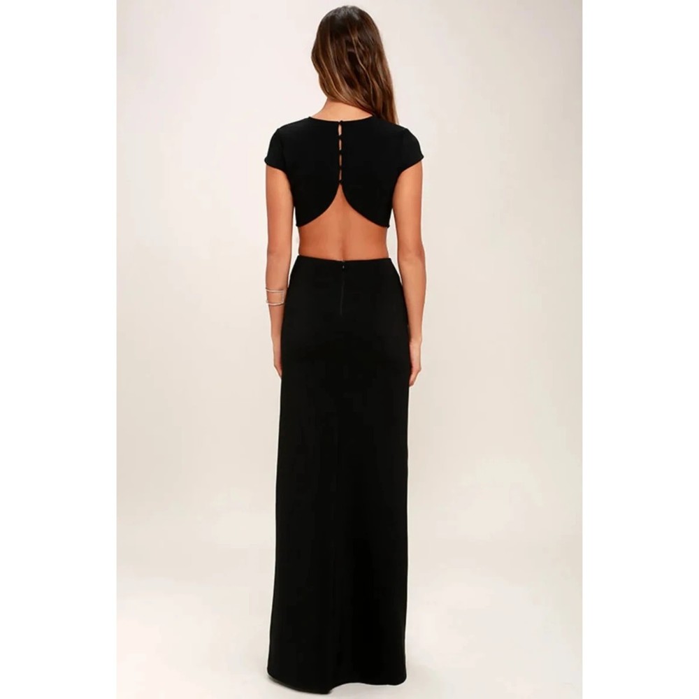 Lulus Black Conversation Piece Backless Maxi Dress - Picture 5 of 9